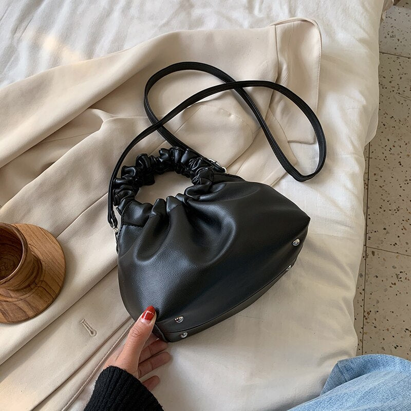 Women Leather Cloud Tote Bags