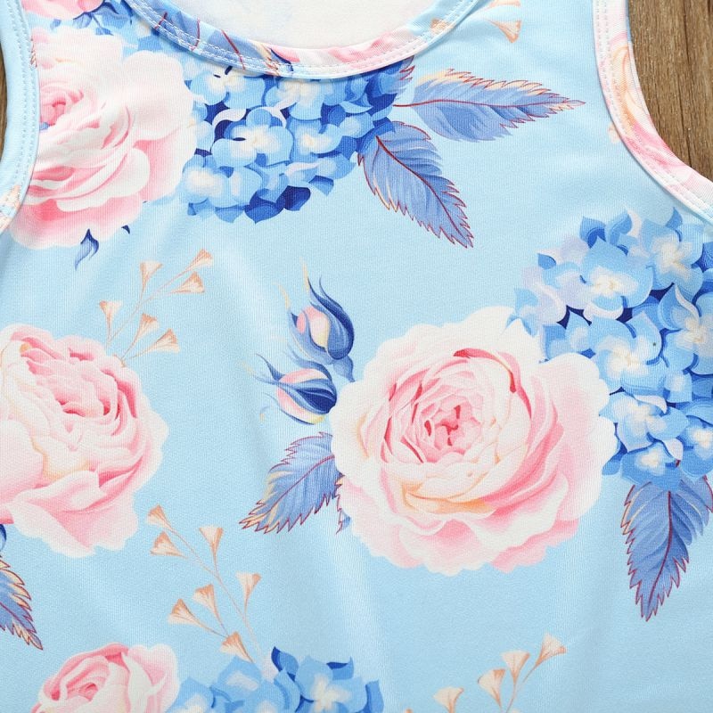 Toddler Kids Baby Girl Cotton Floral Romper