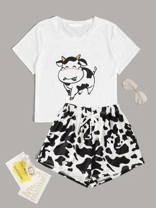 Print Cute Suit Sleepwear