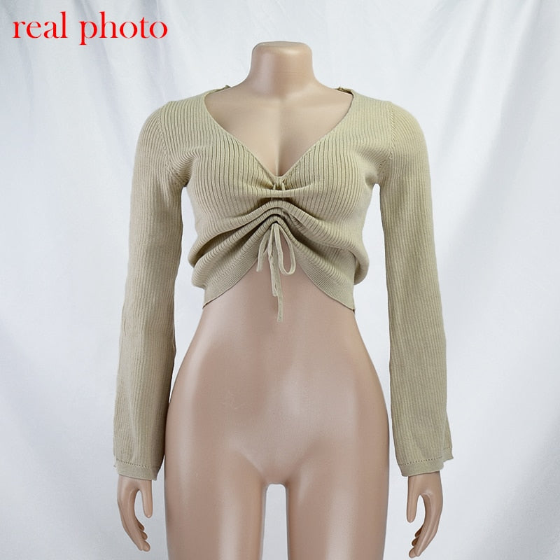 V-Neck Long Sleeve Winter Cloths