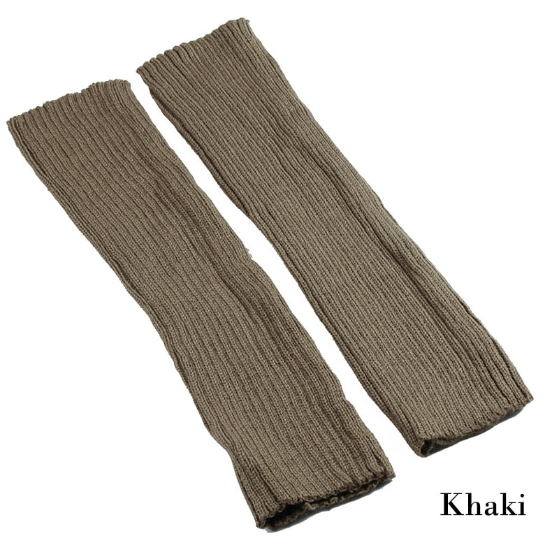 Punk Solid Black Cool Knit Long Socks