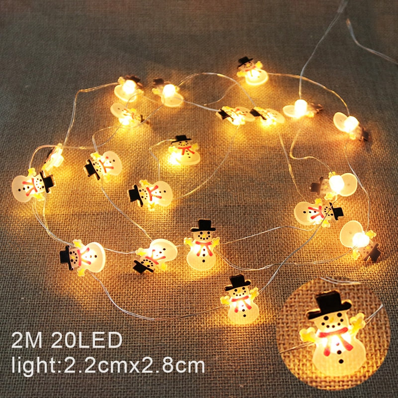 Santa Claus Snowflake Tree LED Light