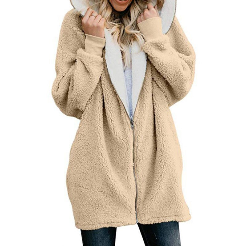 Woman Autumn Faux Fur Coat