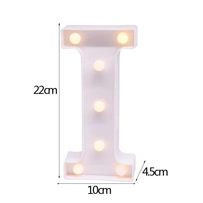 White Letter & Number LED Night Light