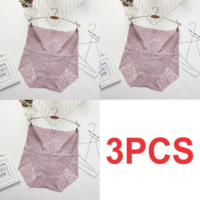 Women High Waist Lace Panties