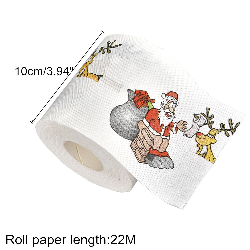 New Year Gifts Roll Santa Claus Reindeer