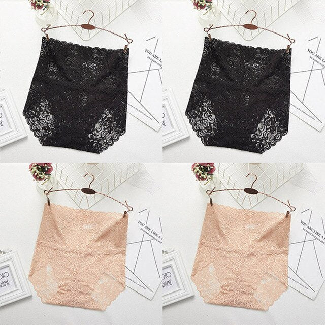 Women High Waist Lace Panties