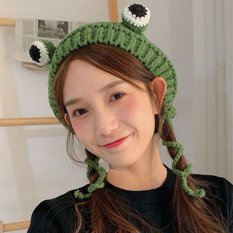 Winter Skullies Cute Women Frog Hat