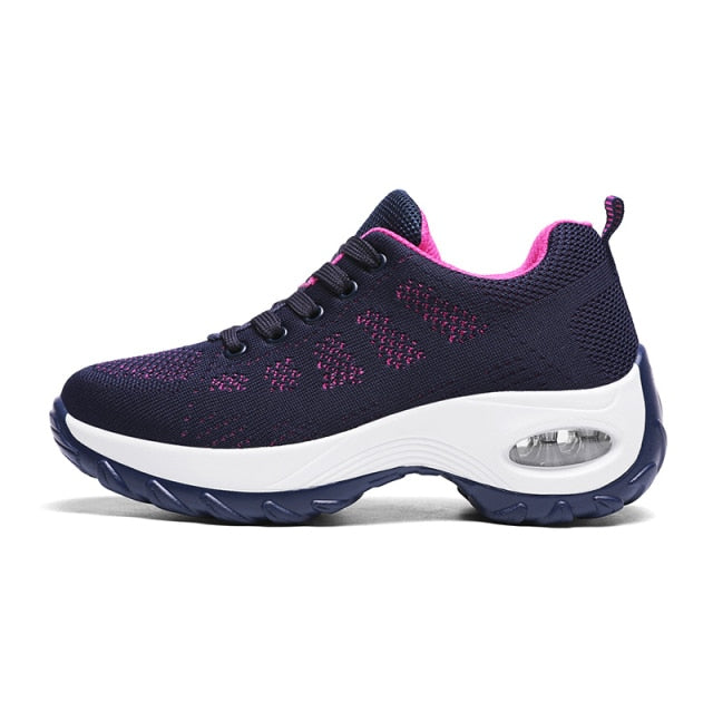 Sneakers Women Running Shoes Women Sneaker Shoes Casual White Mesh Sports Lace Up Women Vulcanize Shoes