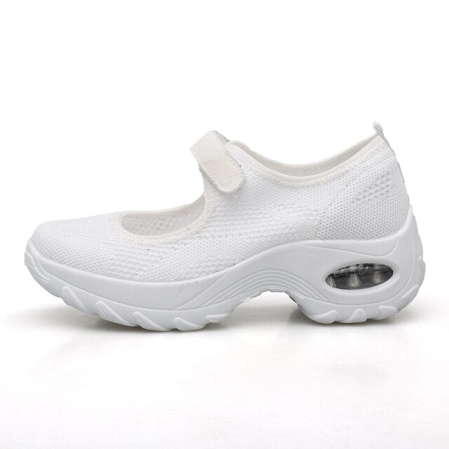 Sneakers Women Running Shoes Women Sneaker Shoes Casual White Mesh Sports Lace Up Women Vulcanize Shoes
